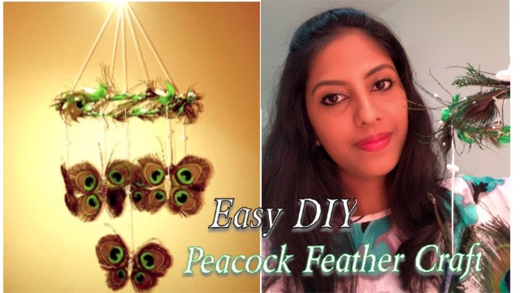 DIY Wall Hanging || Peacock Feather Craft || Easy Home Decoration Ideas