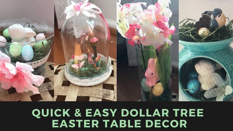 Dollar Tree Quick Easter Table Decor Craft Ideas!!