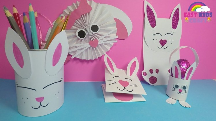 Easy Paper Bunny Craft for Kids | DIY Easter Paper Crafts