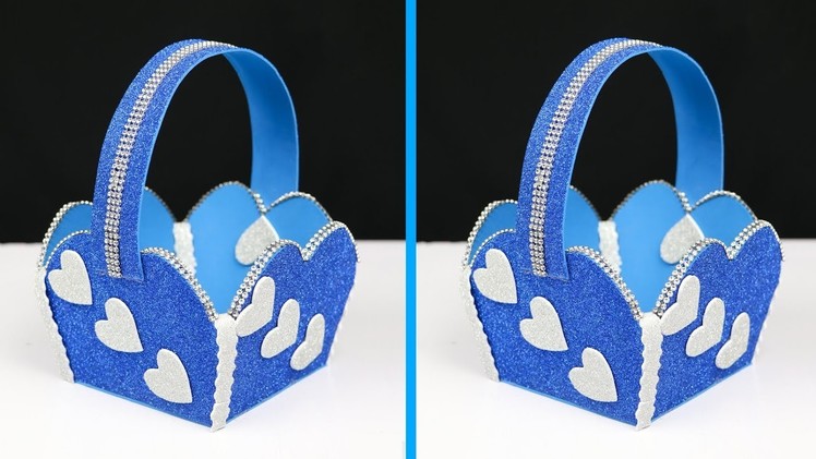 How to make a beautiful basket with foam sheet | Foam Sheet Craft Ideas