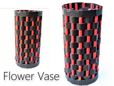 How to make a paper flower vase diy simple paper craft | Paper flower vase easy