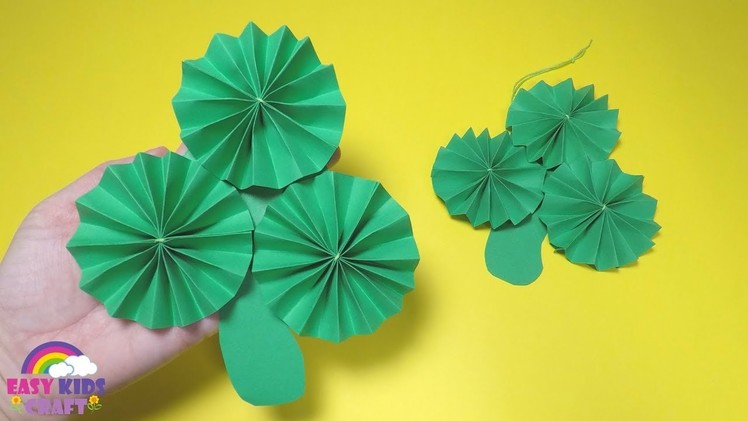 How to Make a Paper Shamrock Decoration | St Patrick's Day Craft for Kids