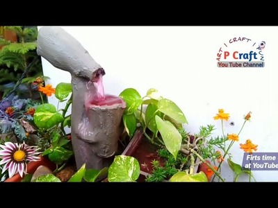 How to make amazing water fall fountain | water fountain diy | p craft