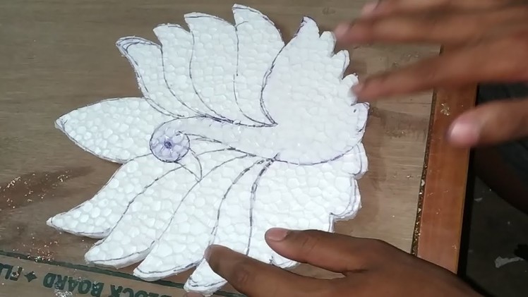 How to make beautiful peacock from thermocol (thermocol craft)
