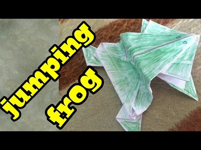 How to make jumping paper frog|funny craft for kids|paper frog|simply mix