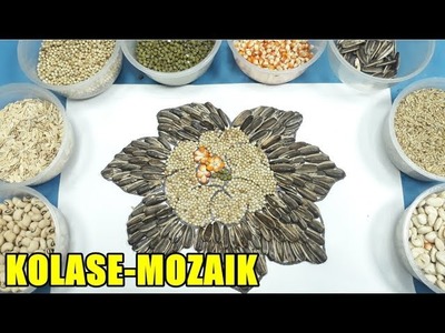Kolase biji Bijian dari Bunga Matahari-craft ideas to sell from home