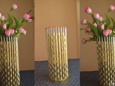 Newspaper Flower Vase |Newspaper craft ideas | best out of waste | parul pawar