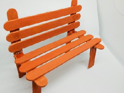 Popsicle stick bench #popsicle #craft #craftgirlie