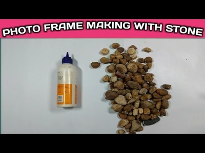 Stone craft.  Very easy wall hanging photo frame making ideas with stone. Tarun Art.