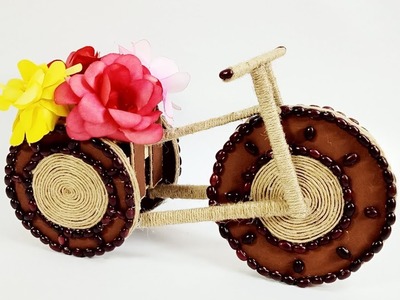 Tricycle Flower Vase Showpiece | jute craft idea | Crafts Junction