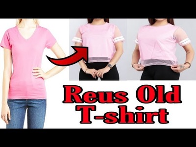 10 MINUTES DIY.Reuse Old T-shirt.Convert Old T-shirt in Top.Recycle.Old T-shirt Hacks.Summer Hacks