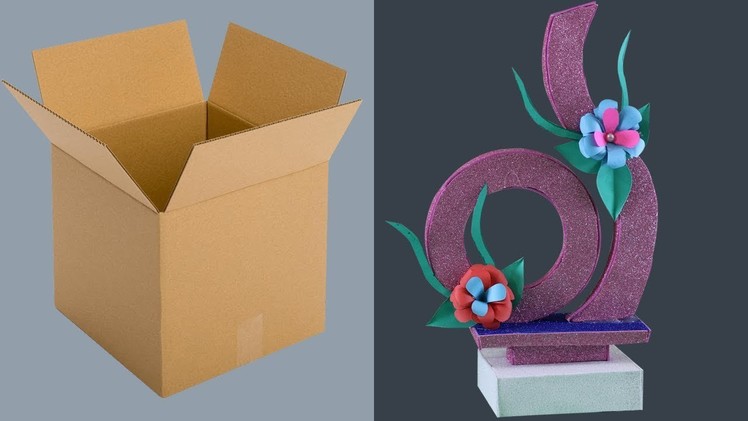 Cardboard Craft - Make a Beautiful Showpiece (Handicrafts) || Eassy Life