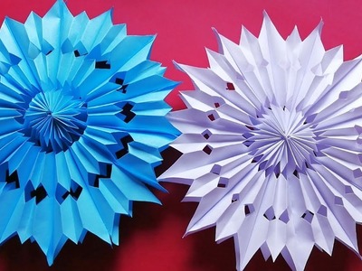 DIY 3D Snowflake Making Tutorial - How to Make 3D Paper Snowflakes