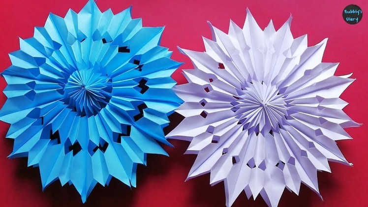 DIY 3D Snowflake Making Tutorial - How to Make 3D Paper Snowflakes