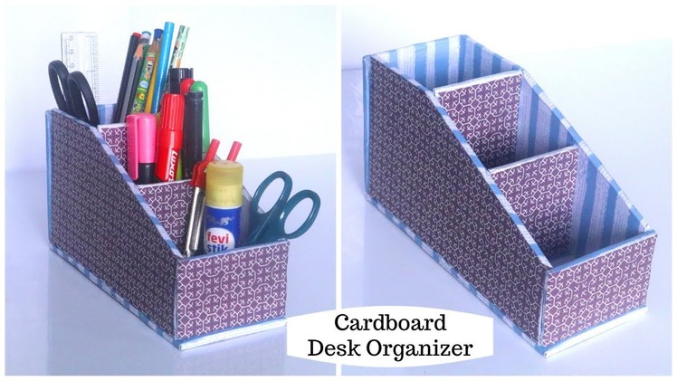 DIY Cardboard Organizer | Desk Organizer | Cardboard Crafts Easy