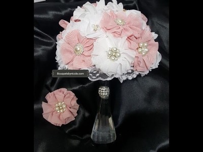DIY Chiffon Roses Brooch Bouquet l Boutonniere l Bouquet Tutorial l Easy & Quick Wedding Project