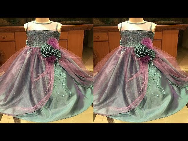 DIY Designer Net Baby Frock Cutting And Stitching Full Tutorial