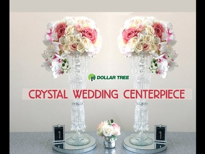 DIY Dollar Tree Tall Crystal Wedding Centerpiece -Easy - $13