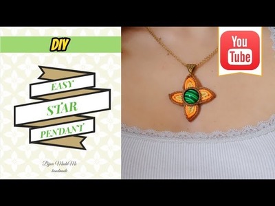 DIY easy star pendant | Macrame pendant tutorial | DIY macrame jewelry