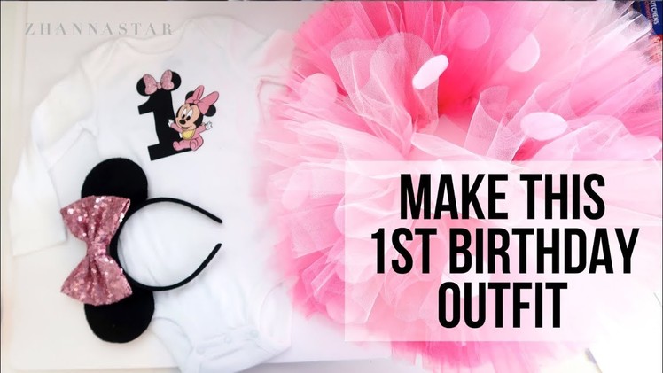 DIY how to make ombre tutu first birthday outfit TUTORIAL
