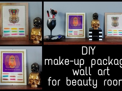 DIY JUVIA'S PLACE PACKAGING WALL ART FOR BEAUTY ROOM.VANITY