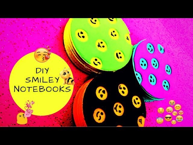 DIY - Super easy Round Felt Smiley Notebooks with only one Felt Sheet