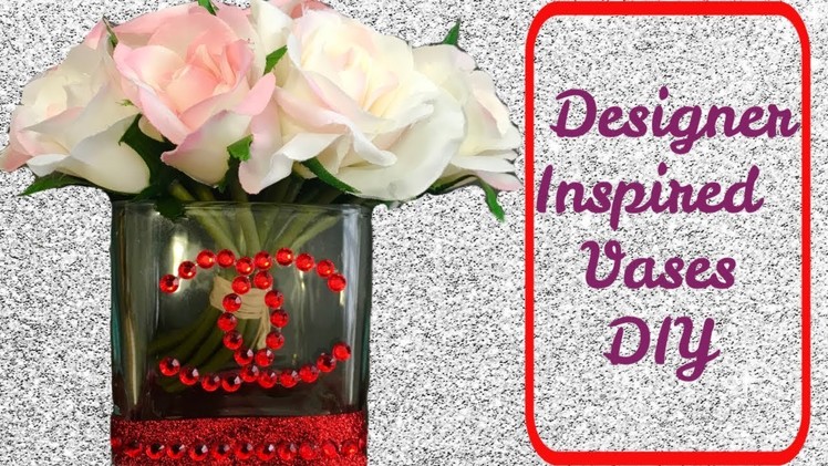Dollar Tree Designer Inspired Chanel Vases DIY #BlingIsMyThing #dollartreediy #homegoods