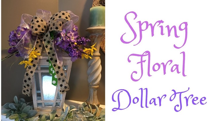 Dollar Tree Floral Lantern Arrangement Spring Easter DIY