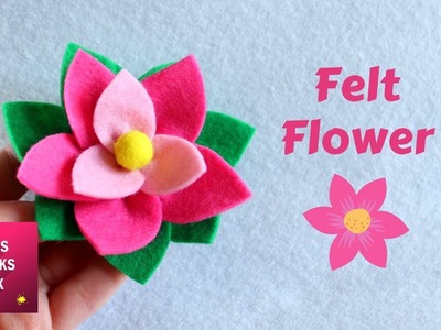 Easy Felt Flower DIY Tutorial | Spring Crafts - Felt Crafts.