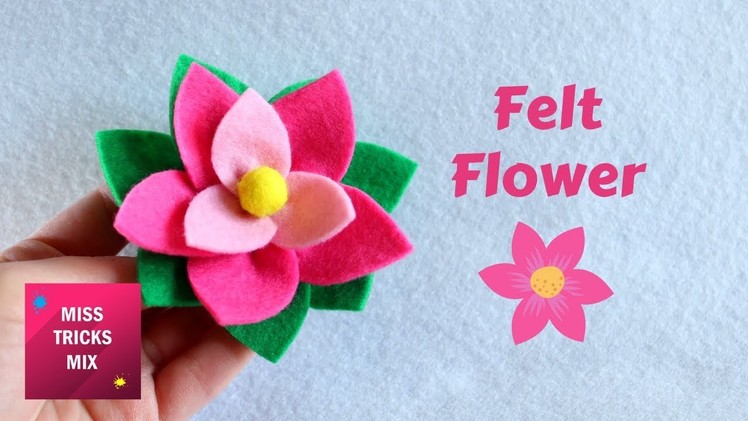 Easy Felt Flower DIY Tutorial | Spring Crafts - Felt Crafts.