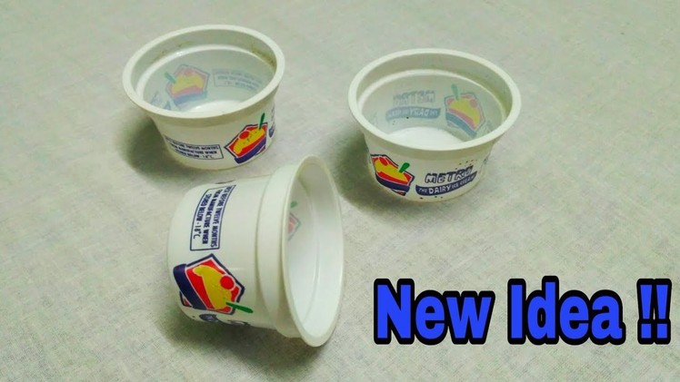 How to reuse waste plastic cups. DIY with Icecream cups. Best out of waste