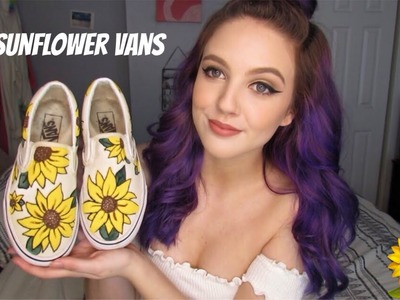 I CUSTOM PAINTED MY VANS | DIY Sunflower Vans