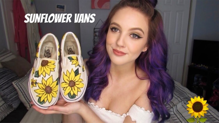I CUSTOM PAINTED MY VANS | DIY Sunflower Vans