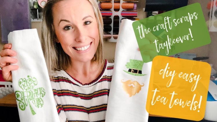 I Took Over Auntie Tay’s Channel! | FULL DIY Tea Towel TAYkeover Tutorial with Your Cricut!