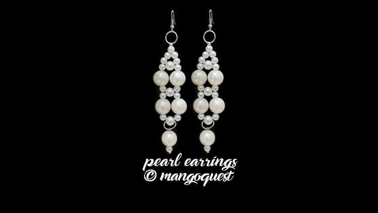 Long Pearl Earrings Tutorial Fashion Jewellery DIY