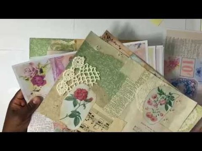 Making Rose themed Collage Pages ~ Craft With Me