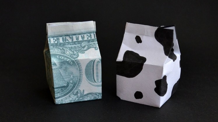 Money MILK CARTON | Paper Origami Dollar bills | Moneygami | Tutorial DIY by NProkuda