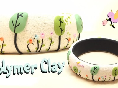 Polymer Clay Bracelet- Spring- Tutorial- DIY