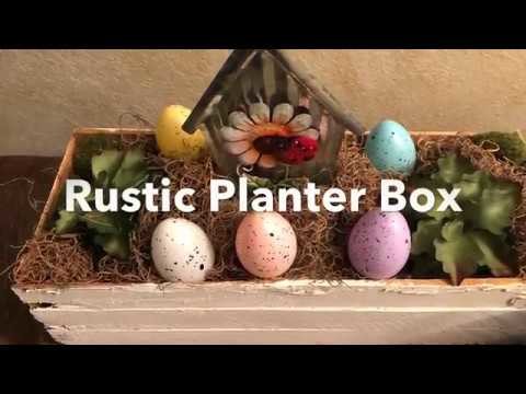 Rustic Cedar Planter Box l DollarTree DIY Spring