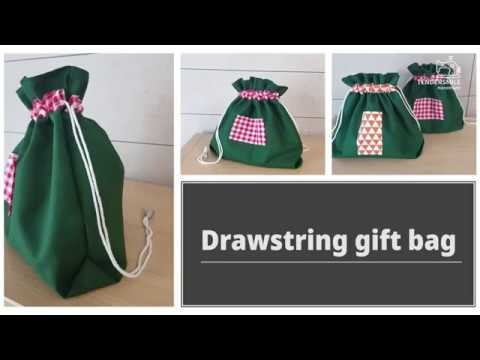 no sew drawstring bolsa