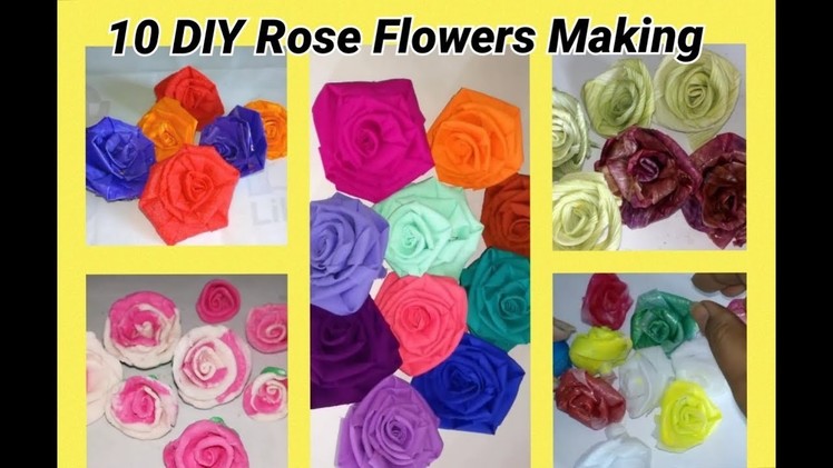 10 DIY Rose Flowers making at home