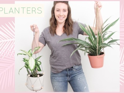 3 Easy DIY Planters || Macrame for Beginners, Hanging Rope Planter, + More