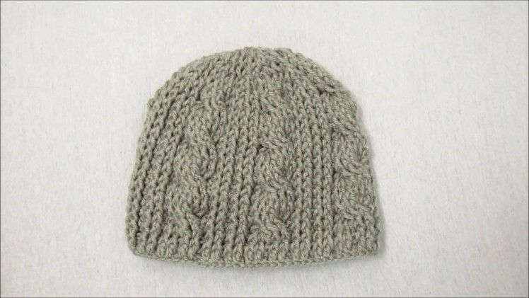 Child Crochet Cable Stitch Hat | Toddler Crochet Cable Stitch Hat