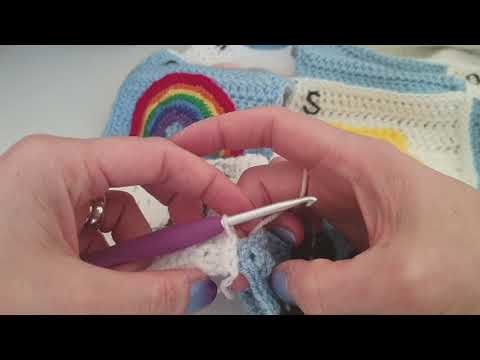 Creating a flat seam to join 2 pieces of crochet (left handed)