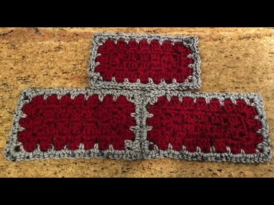Crochet a brick rectangle granny square