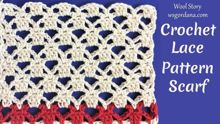 Crochet Lace Pattern for Scarf or other projects (Heklana mustra)