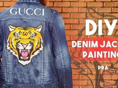 Custom Paint Denim Jacket! DIY Gucci Jacket Tutorial | How To Make | PRA