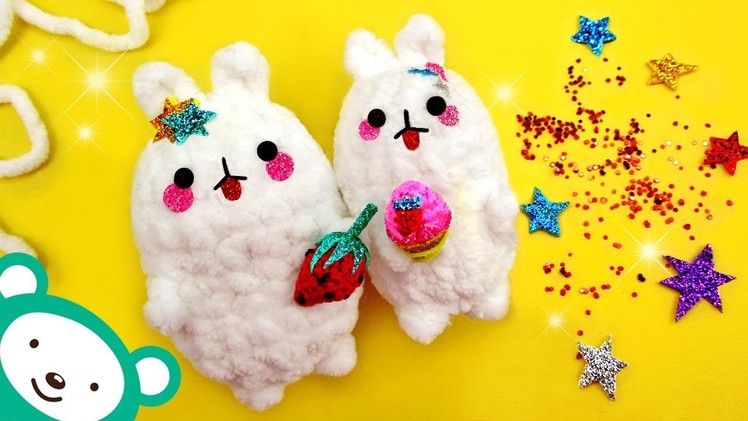 DIY Amigurumi Kawaii Molang Bunny - HOW TO Make a Kawaii Amigurumi Molang Bunny Keychain