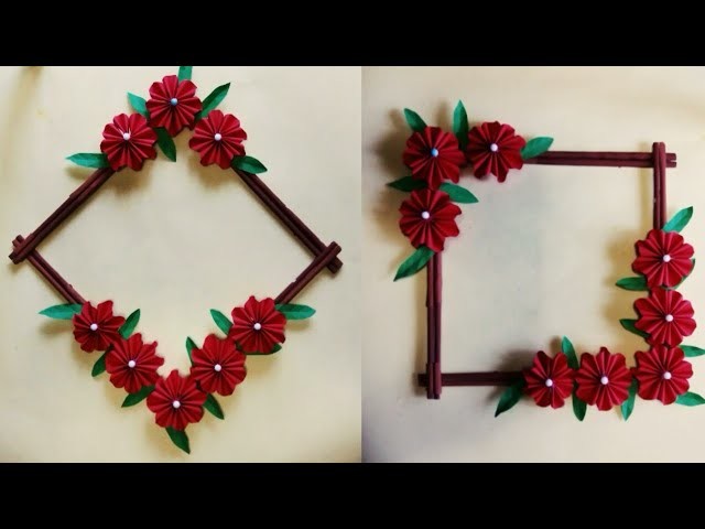 DIY:ATTRACTIVE WALL HANGING DECORATION FOR 2019|EASY FLORAL WALL DECOR|WALL DECORATION CRAFT IDEAS