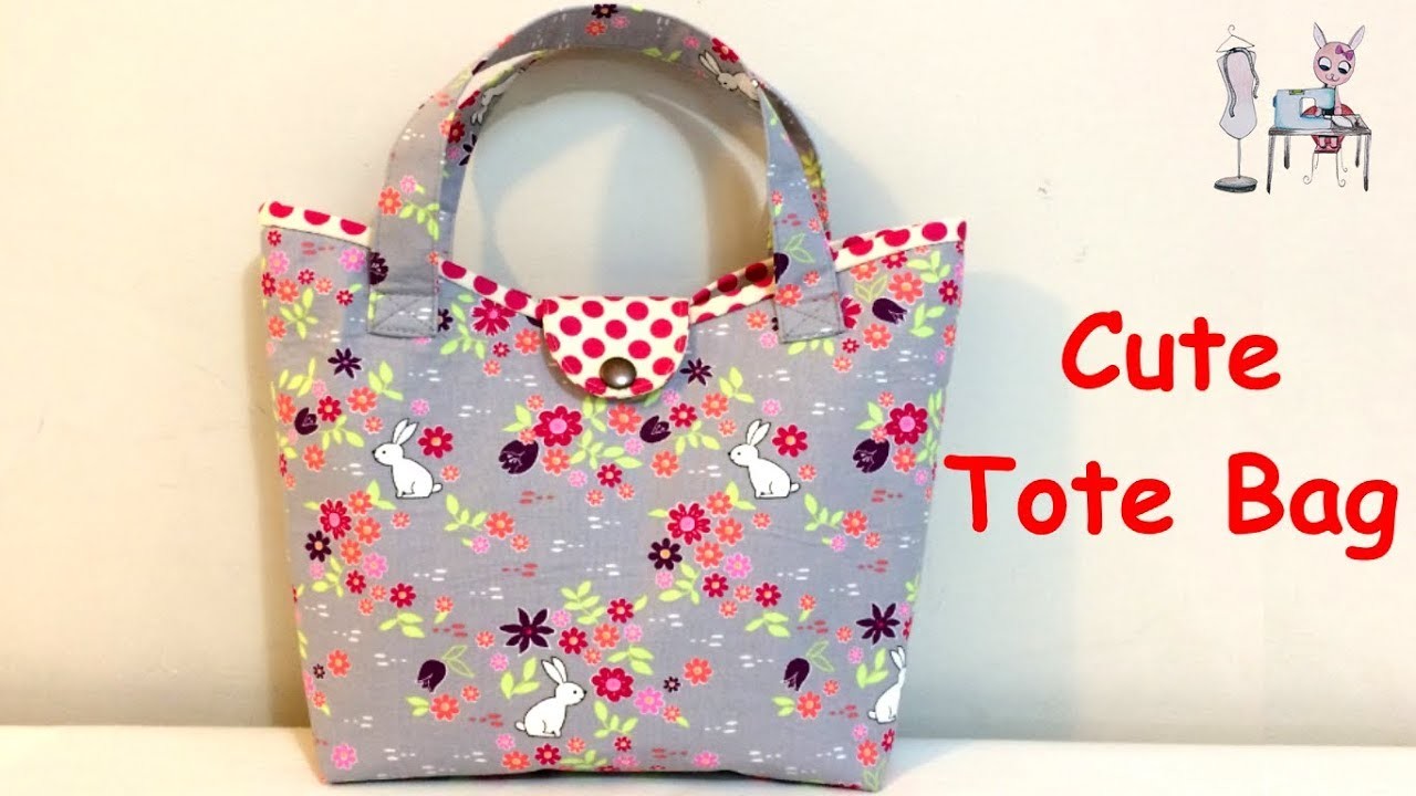 #DIY Cute Mini Handbag, Tote Bag, Lunch Bag, Tutorial